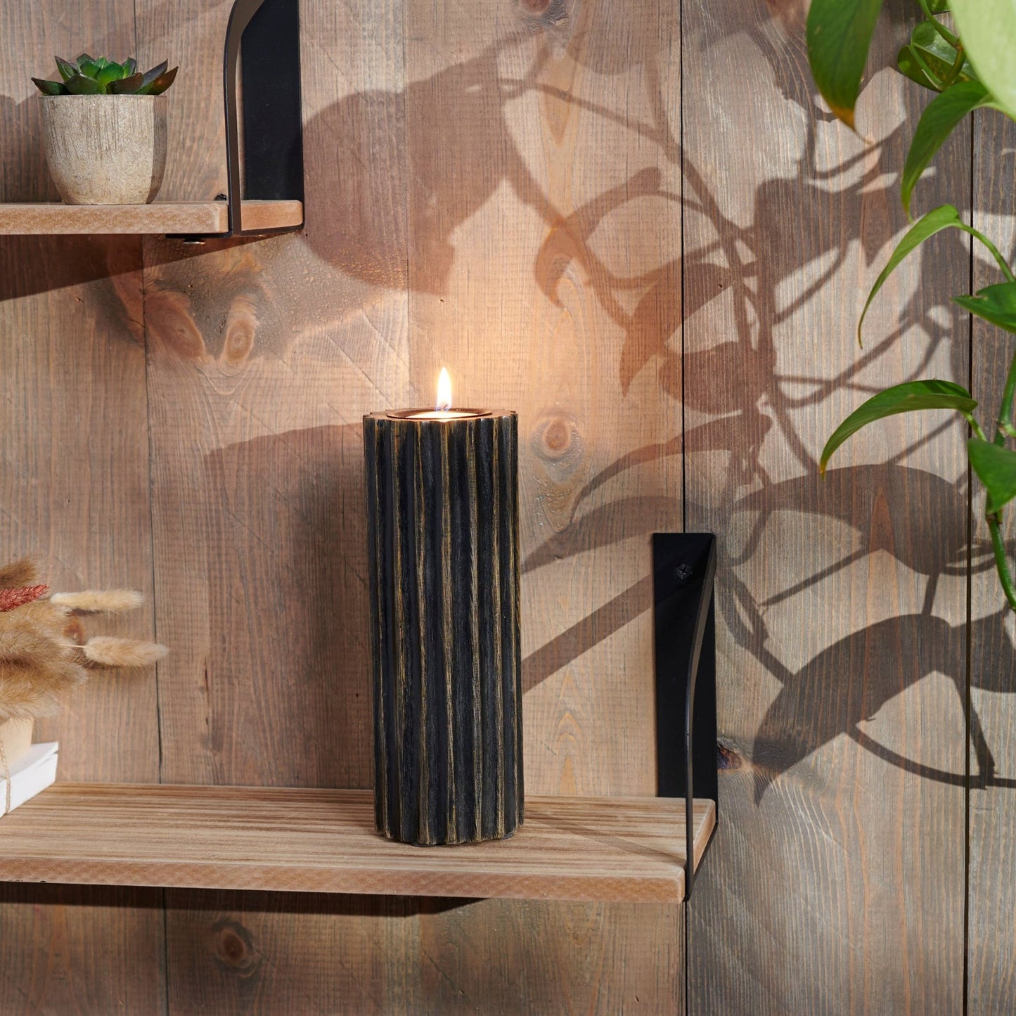 Ribbed Cylinder Candle Holder - Market 12