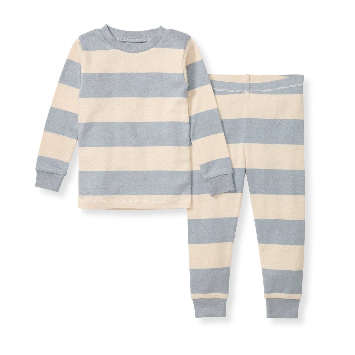 Rugby Stripe Toddler PJ Set: Quarry - Market 12