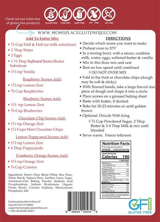 Scrumptious Sweet Scone Mix GF - Market 12