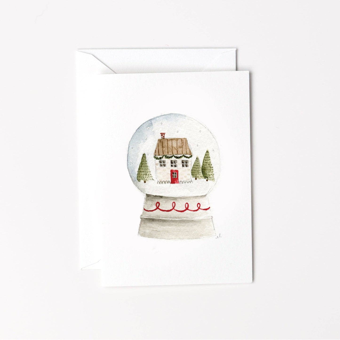 Snowglobe mini notecard - Market 12