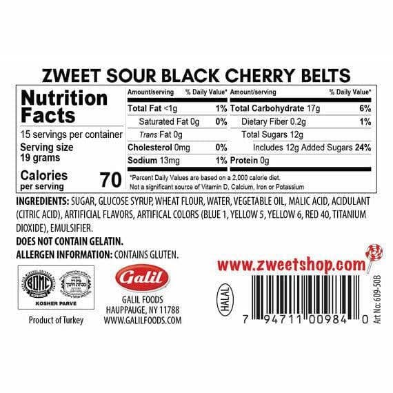 Sour Black Cherry Belts | Zweet | 10 oz - Market 12