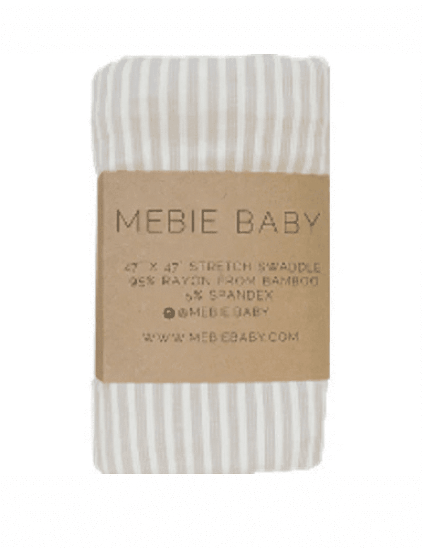 Taupe Stripe Ribbed Bamboo Stretch Swaddle - Market 12