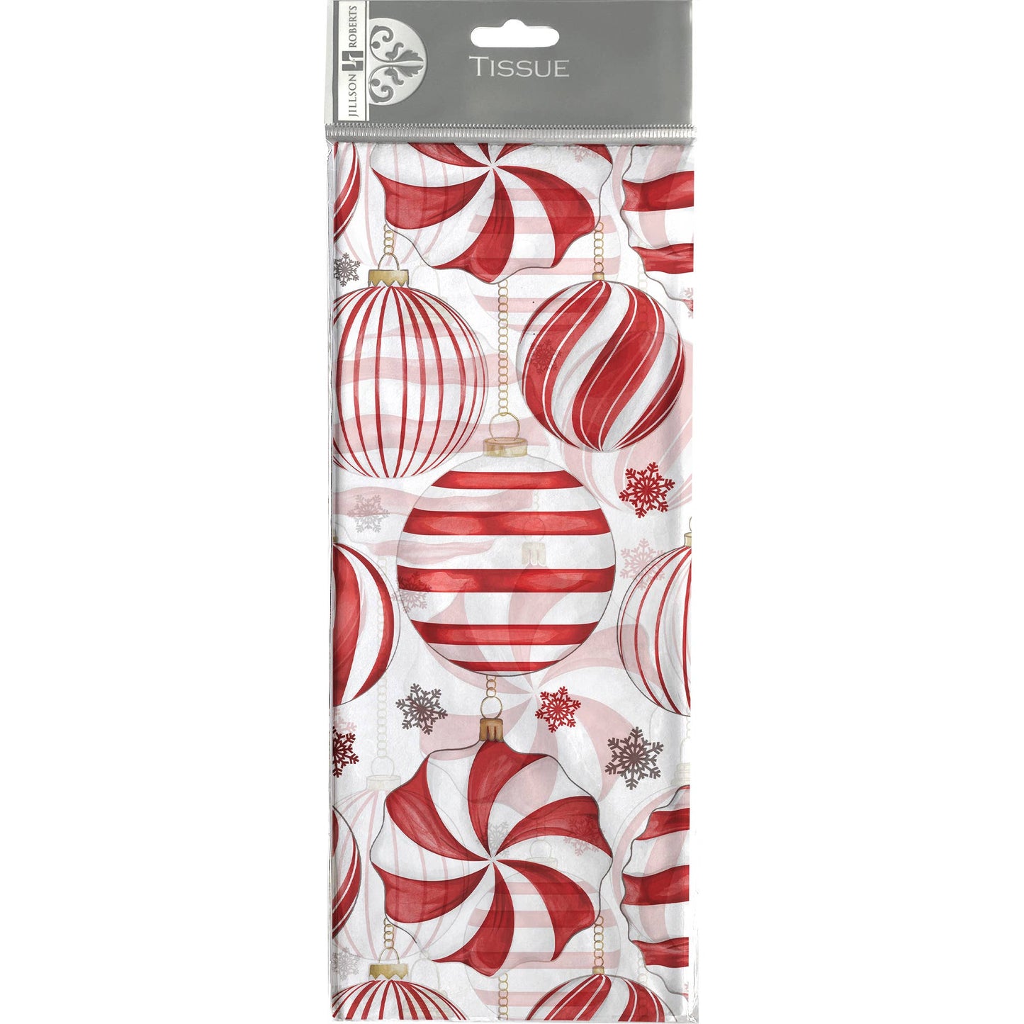 Tissue - Printed Red & White Ornaments - Market 12