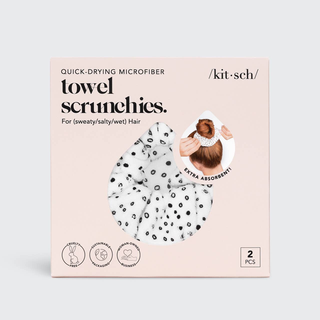 Towel Scrunchie 2 Pack - Micro Dot - Market 12