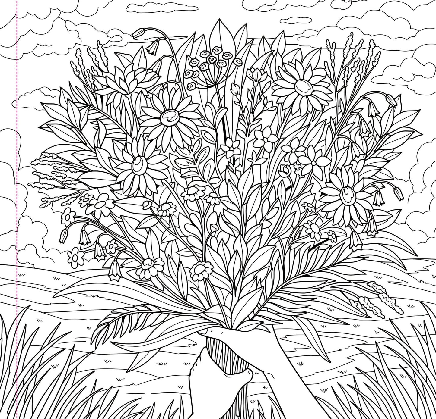 Wildflowers Adult Coloring Book - Market 12