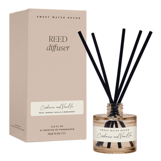 Cashmere and Vanilla Reed Diffuser - Sweet Water Decor