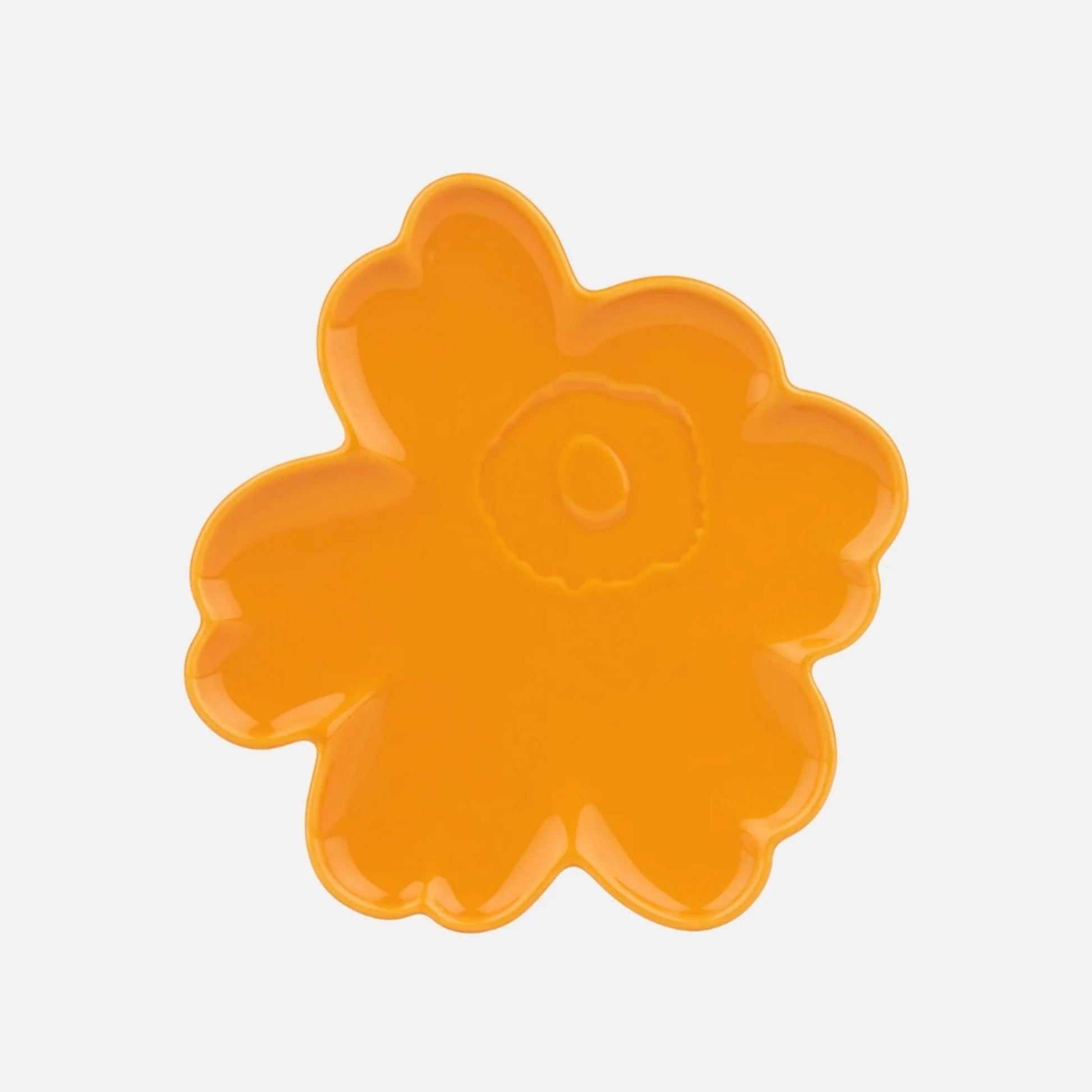 07 Marimekko Yellow Unikko Shape Plate 8” - Market 12