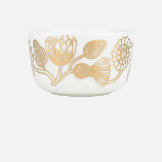 07 W Marimekko Oiva Tiara small bowl, white, gold - Market 12