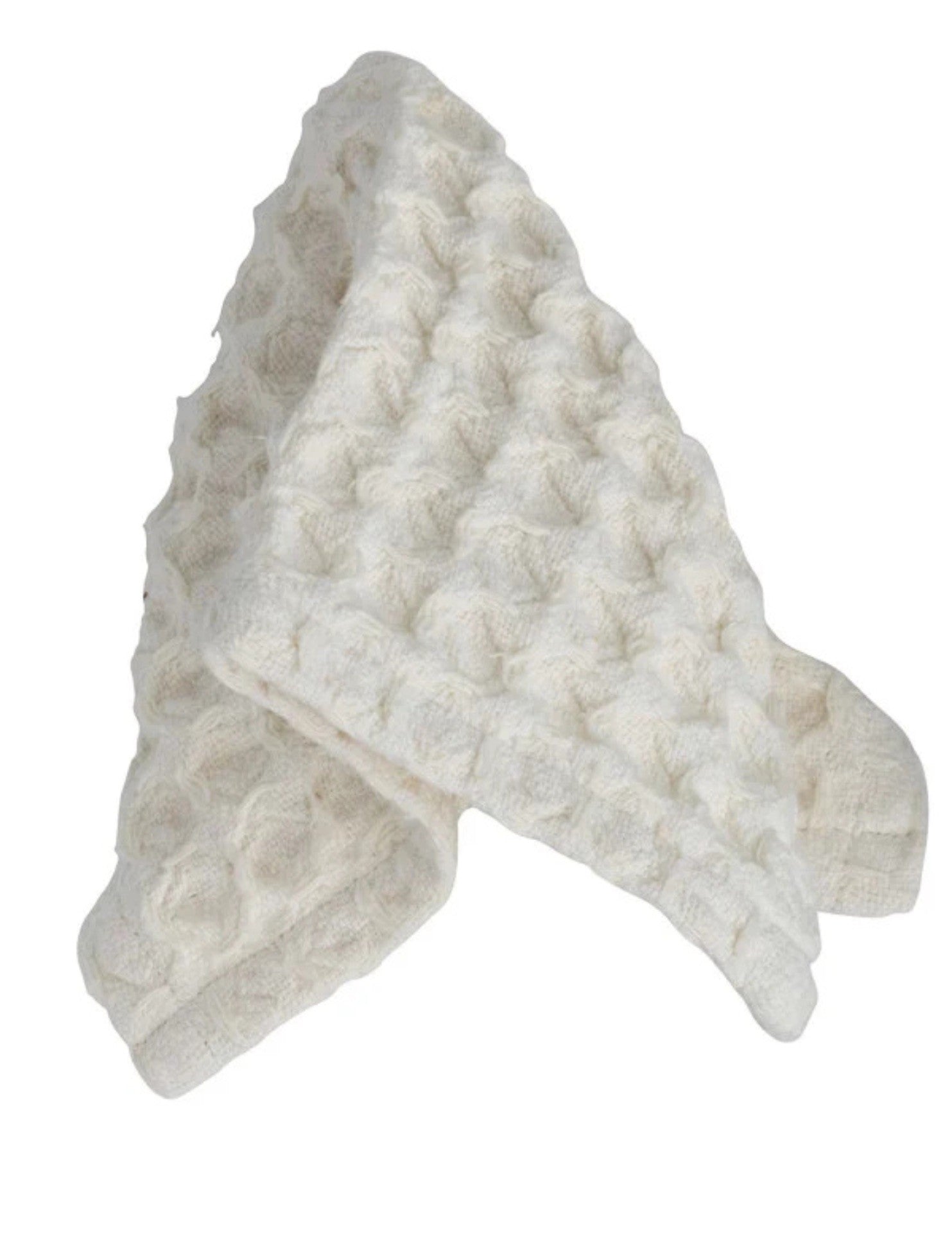 11.5" Cotton Waffle Weave Dish Cloth w/ Loops - Market 12