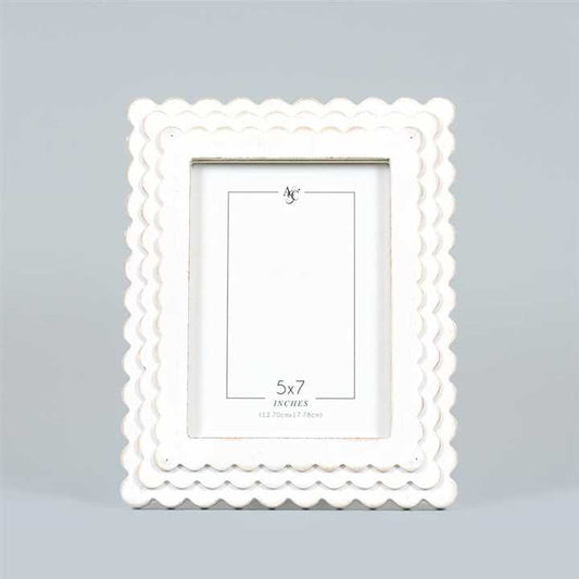Wood Photo Frame Scallop Edge