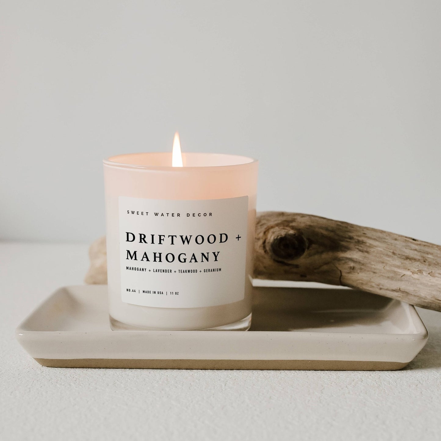 11oz Driftwood and Mahogany 11 oz Soy Candle - Home Decor & Gifts - Market 12