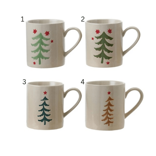 12 oz. Hand - Painted Stoneware Mug, 4 Styles - Market 12