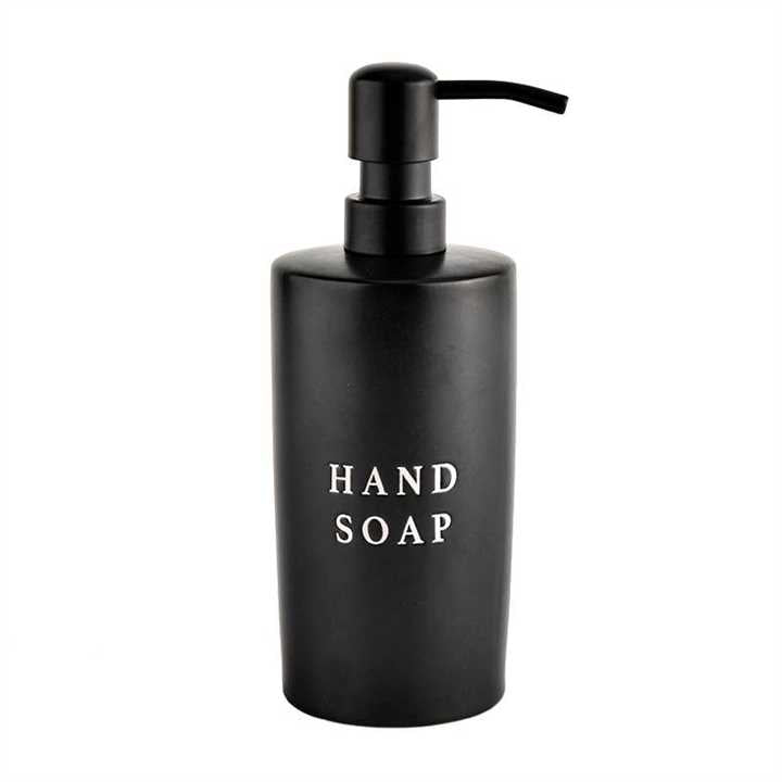15oz Black Stoneware Hand Soap Dispenser: Home Decor & Gifts - Market 12