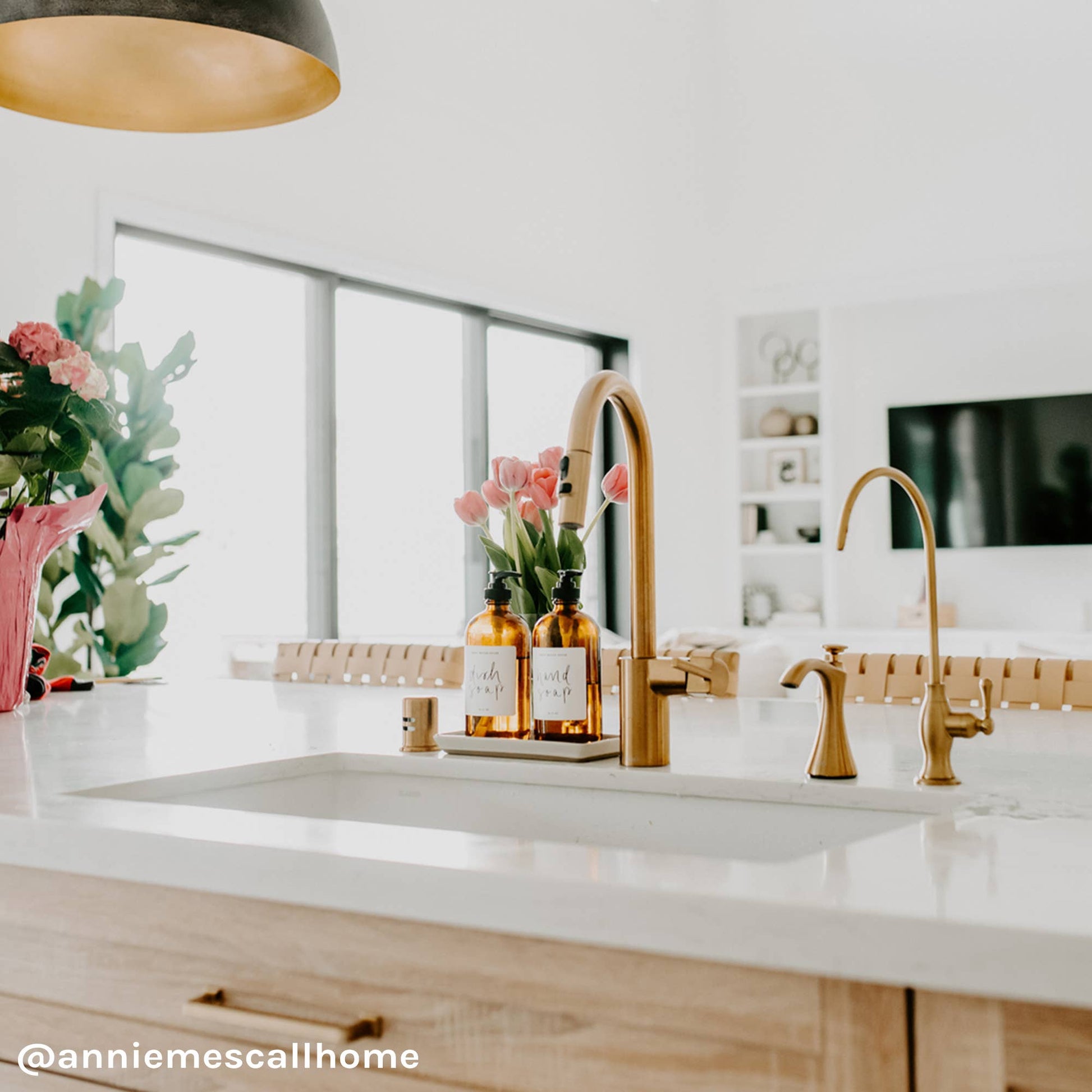 16oz Amber Glass Hand Soap Dispenser - Home Decor & Gifts - Market 12