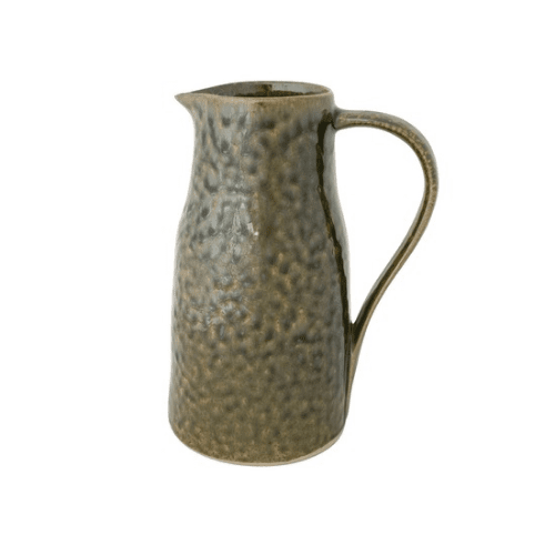2 Quart Stoneware Pitcher, Green (Each One Will Vary) - Market 12