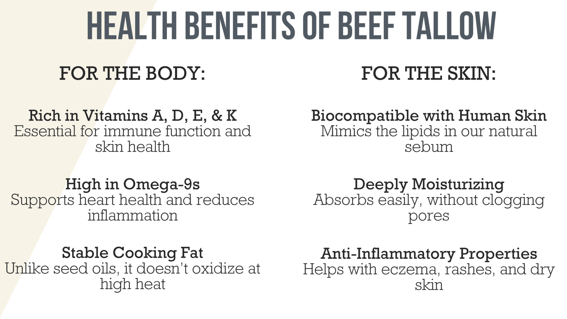 24 oz Unscented Whipped Tallow Moisturizer | 100% Natural Skincare