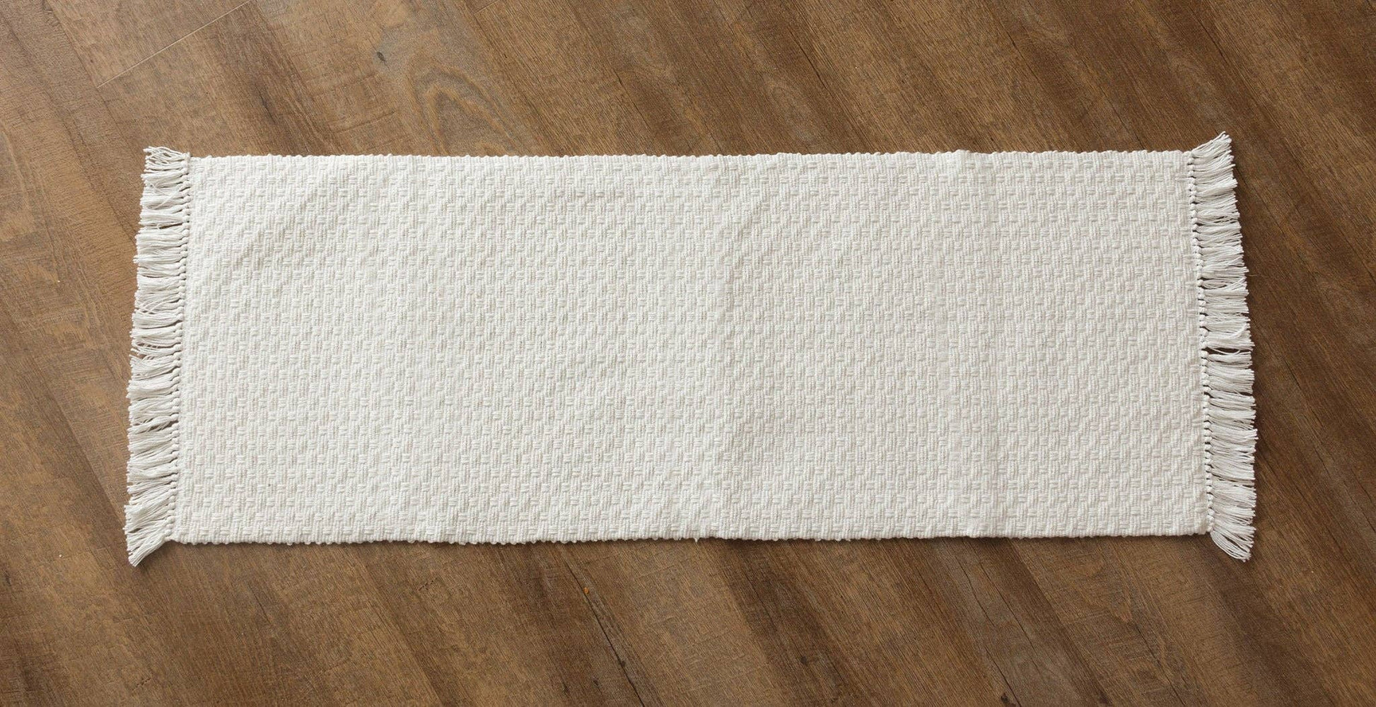 41x15 Woven Cotton Table Runner With Fringe - Market 12