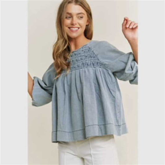 Denim Blue Top