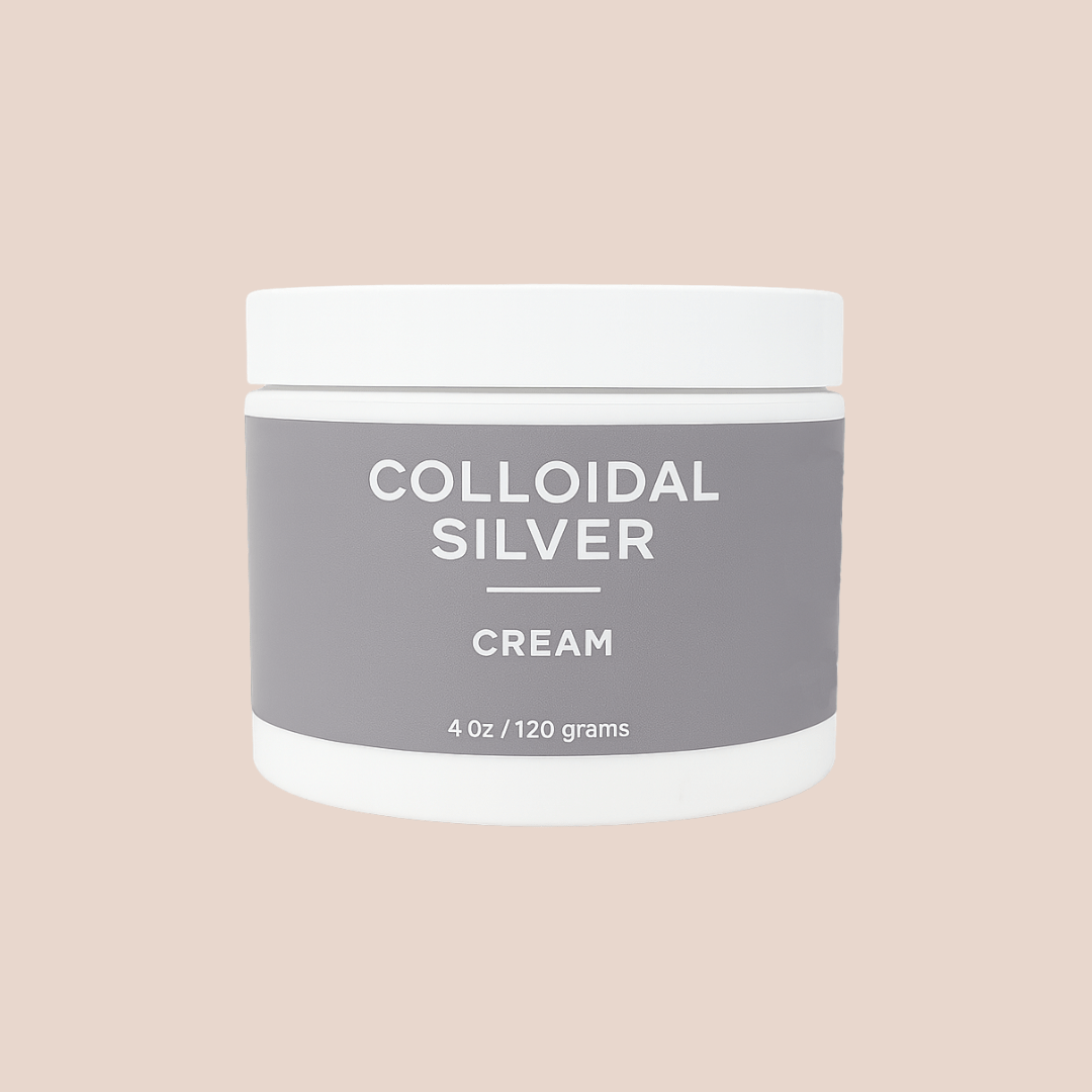 4oz Colloidal Silver Organic Cream | antibacterial + eczema: 4oz - Market 12