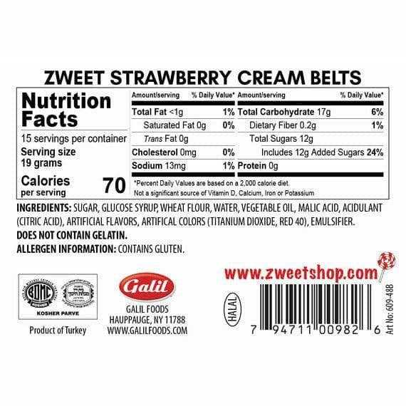 Sour Strawberry Creamsicle Belts 10 oz