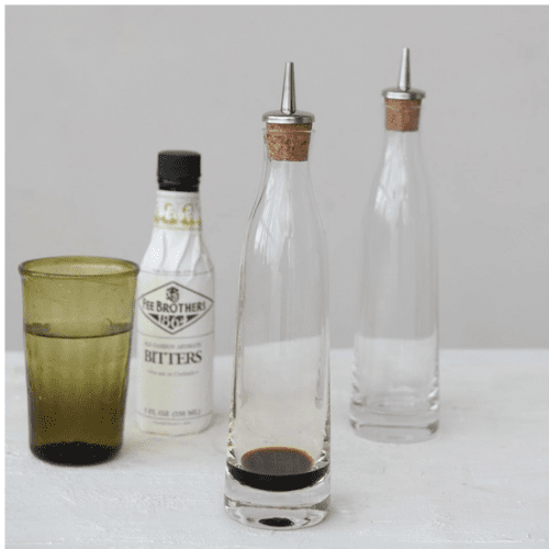 8 oz. Glass Cruet w/ Stainless Steel & Cork Spout - Market 12