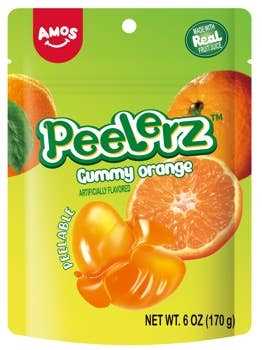 Amos Gummy Peelerz Orange 6oz,
