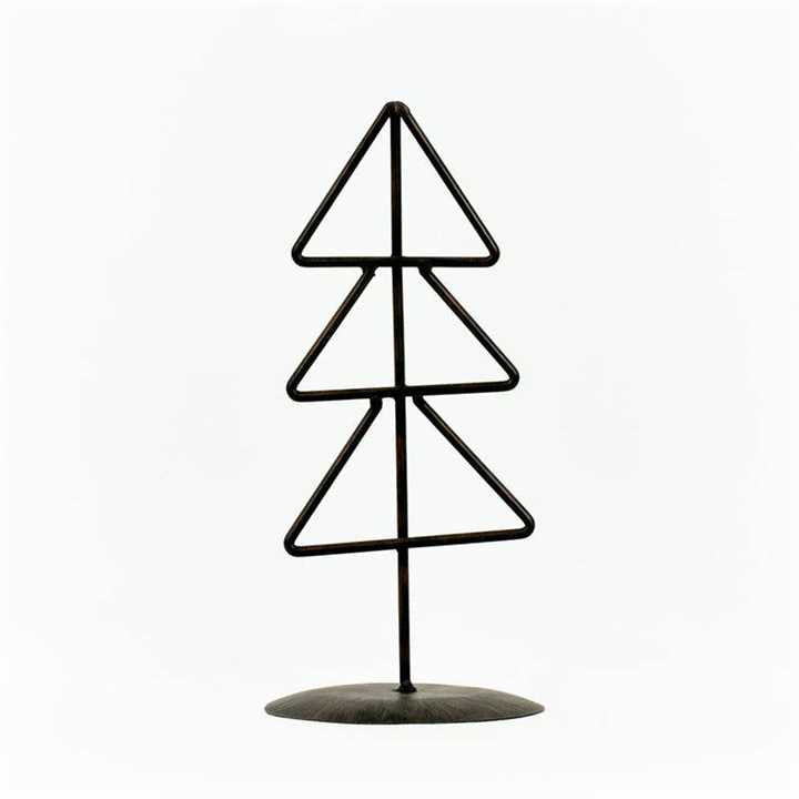 Metal Christmas Tree on Stand Decor
