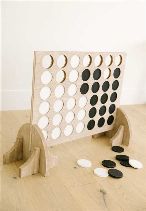 Wood connect 4 game set