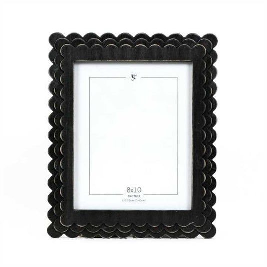 Wood Scallop Photo Frame