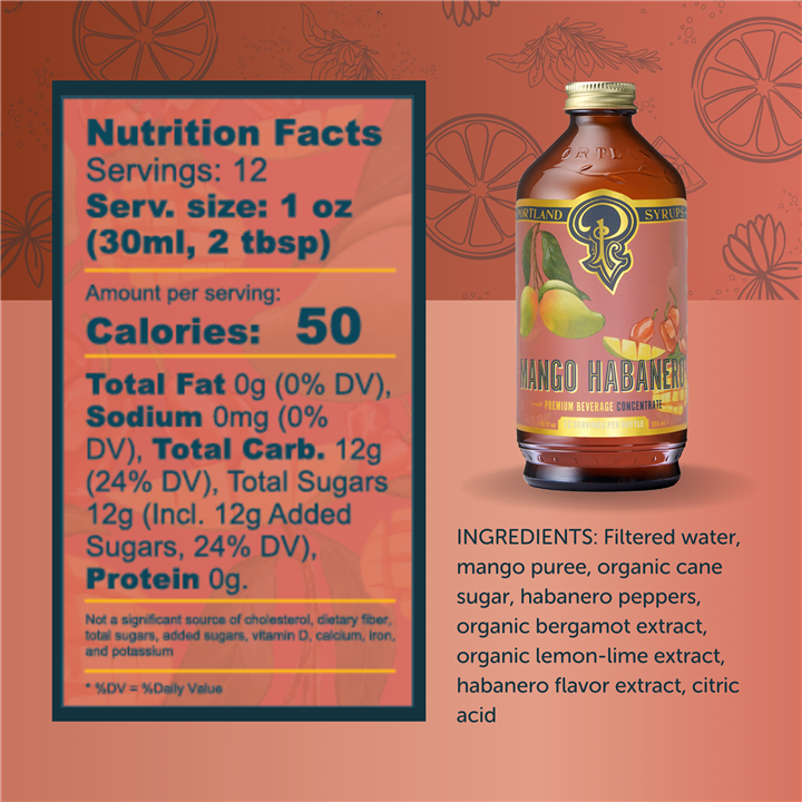 Portland Syrups Mango Habanero Syrup 12oz