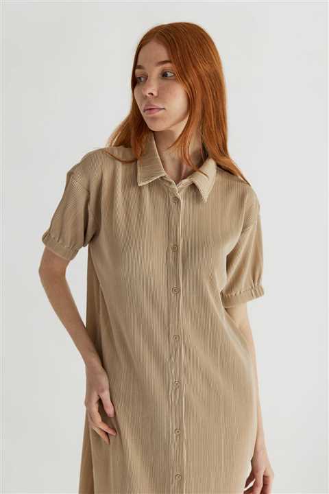 The Luke Dress: BEIGE