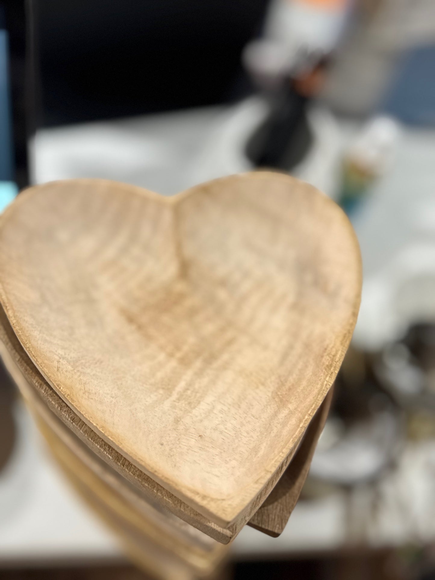 Mango Wood Heart Bowl