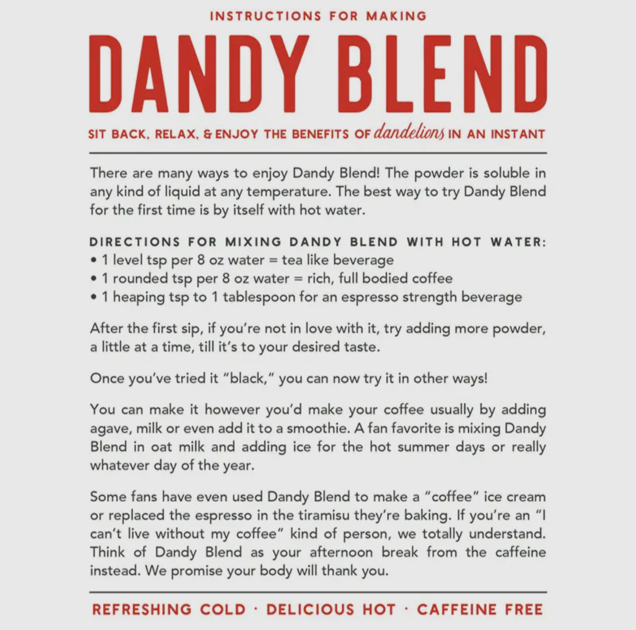 Dandy Blend  Bag 7.05 oz