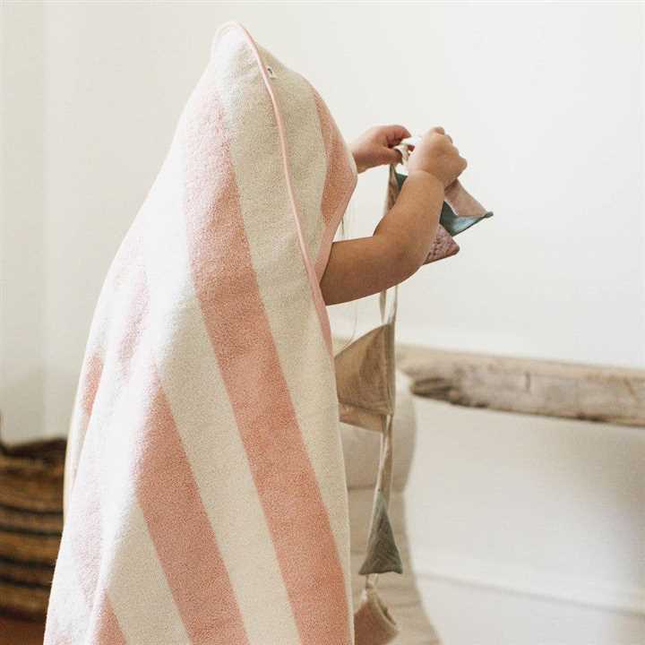 Stripe Woven Terry Towel & Washcloth One Size