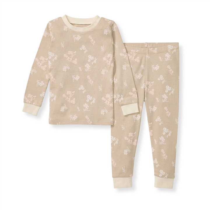 Whimsical Floral PJ Set: Hummus