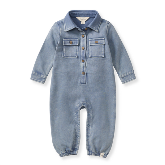 Acid Wash Infant Jumpsuit: Flint