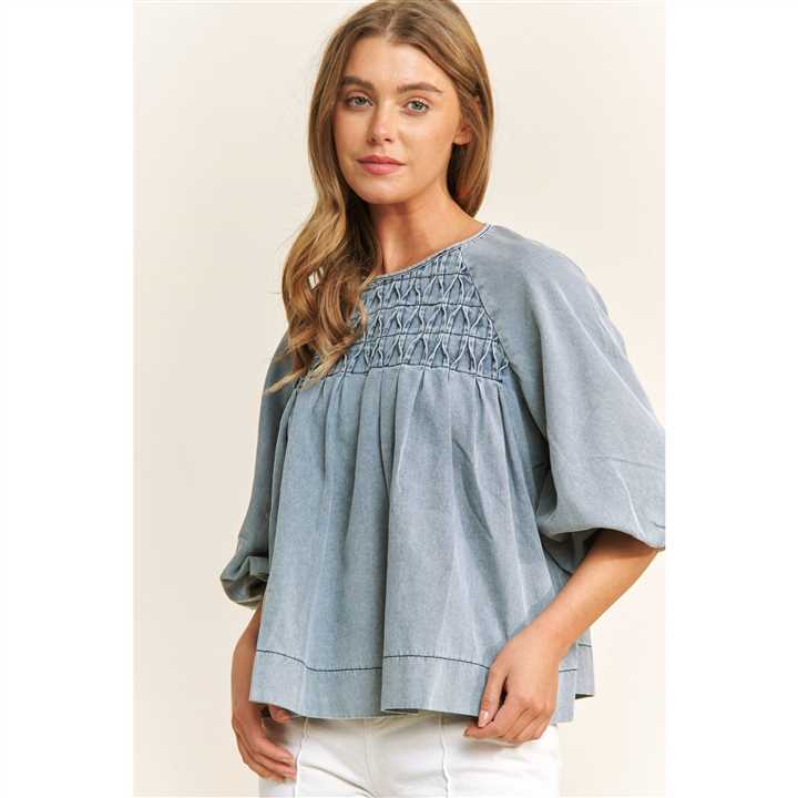 Denim Blue Top
