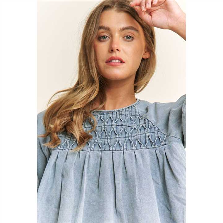 Denim Blue Top