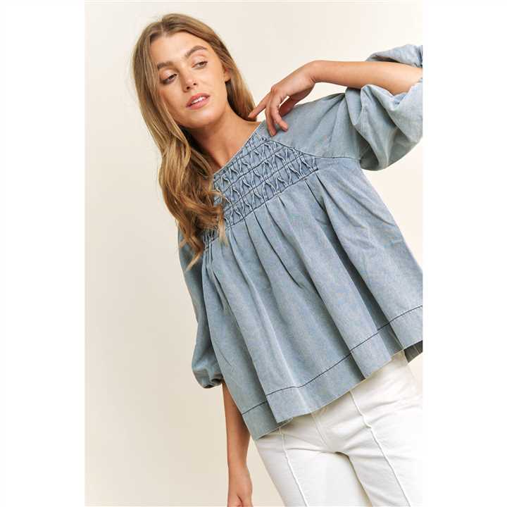 Denim Blue Top