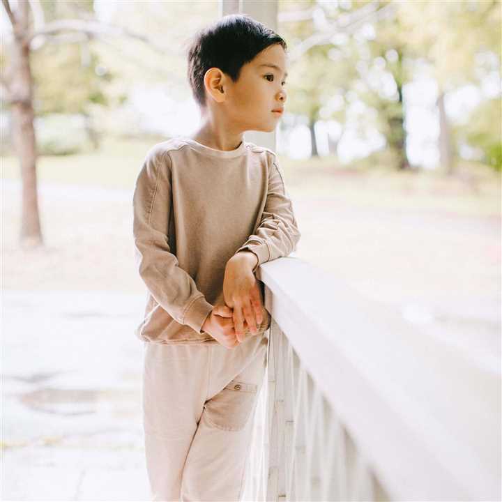 Acid Wash Infant Sweatshirt Set: Ginger Loaf - Market 12