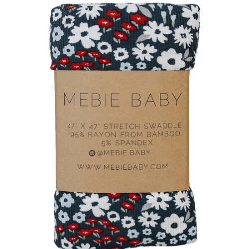 Americana Floral Ribbed Bamboo Stretch Swaddle - Market 12