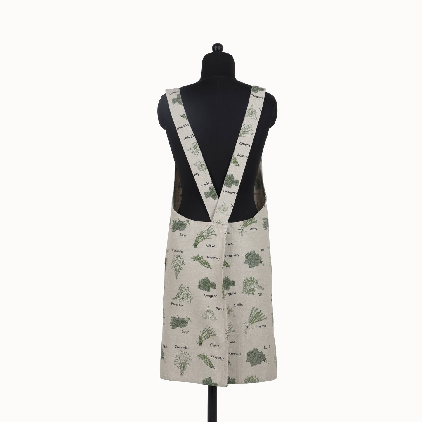 Apron Long Pinafore Herbs Green - Market 12