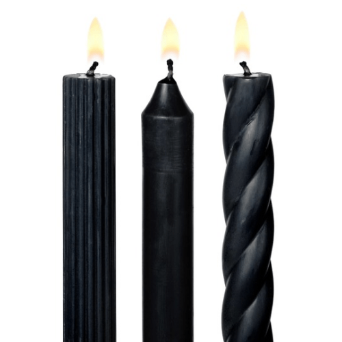 Assorted Candle Tapers 3 - Pack Black - Market 12