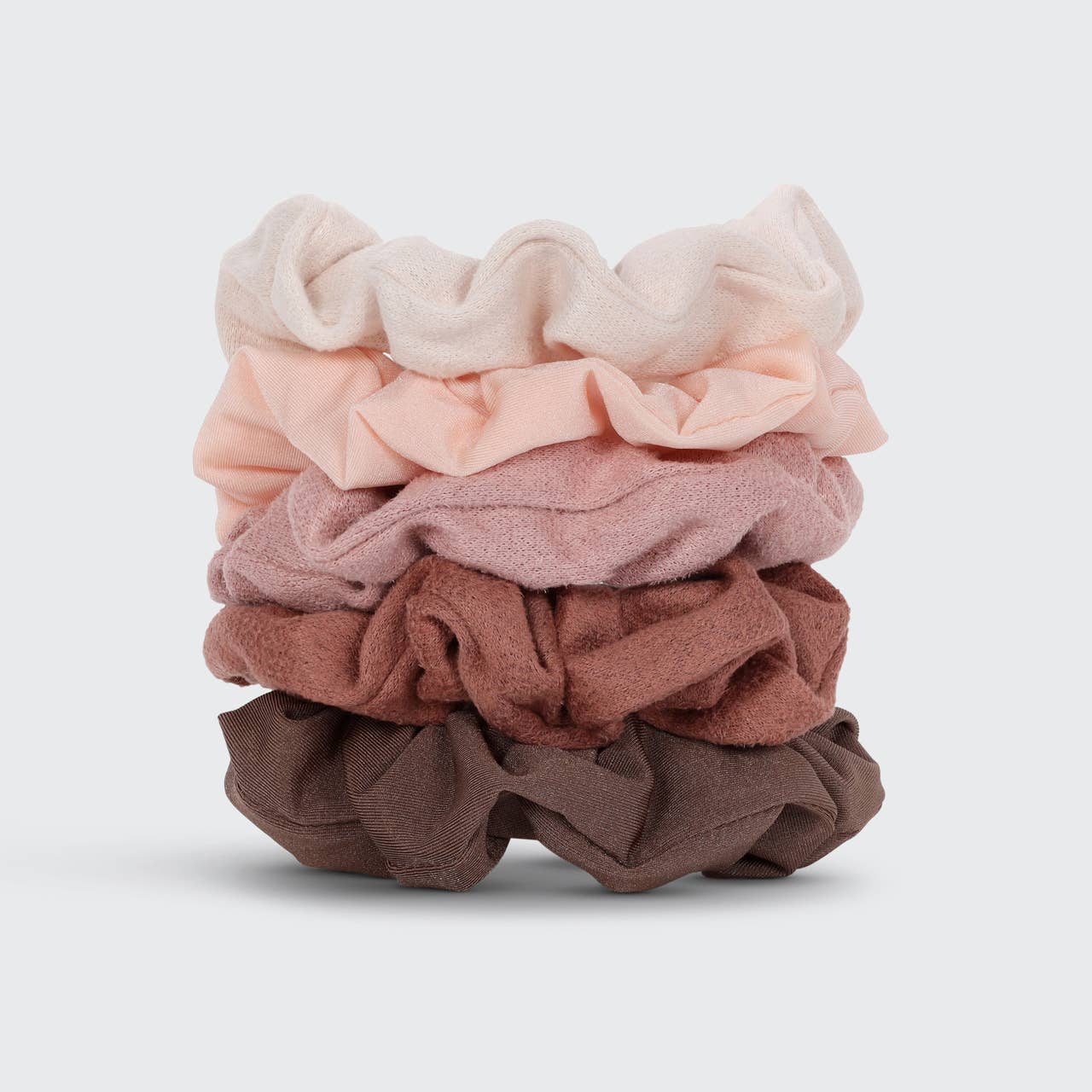 Assorted Textured Scrunchies 5pc Set - Terracotta - Market 12