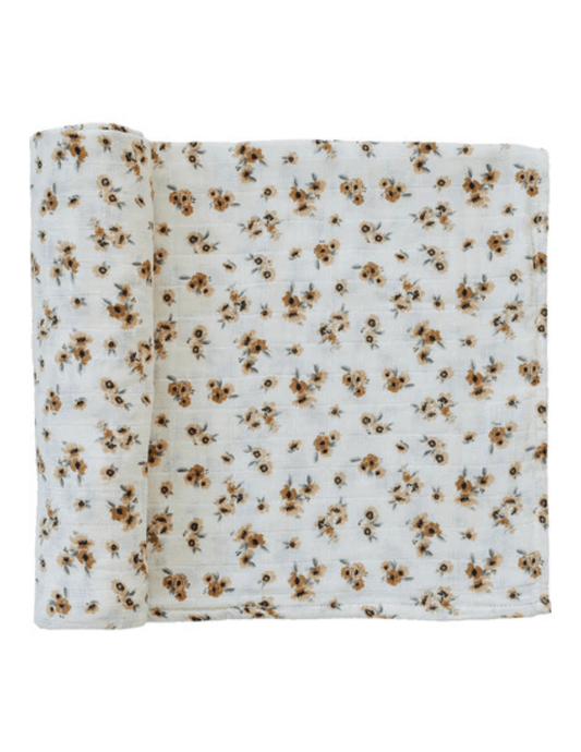 Autumn Bloom Muslin Swaddle Blanket - Market 12