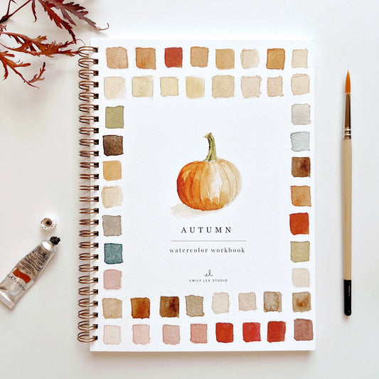 Autumn watercolor workbook - Market 12