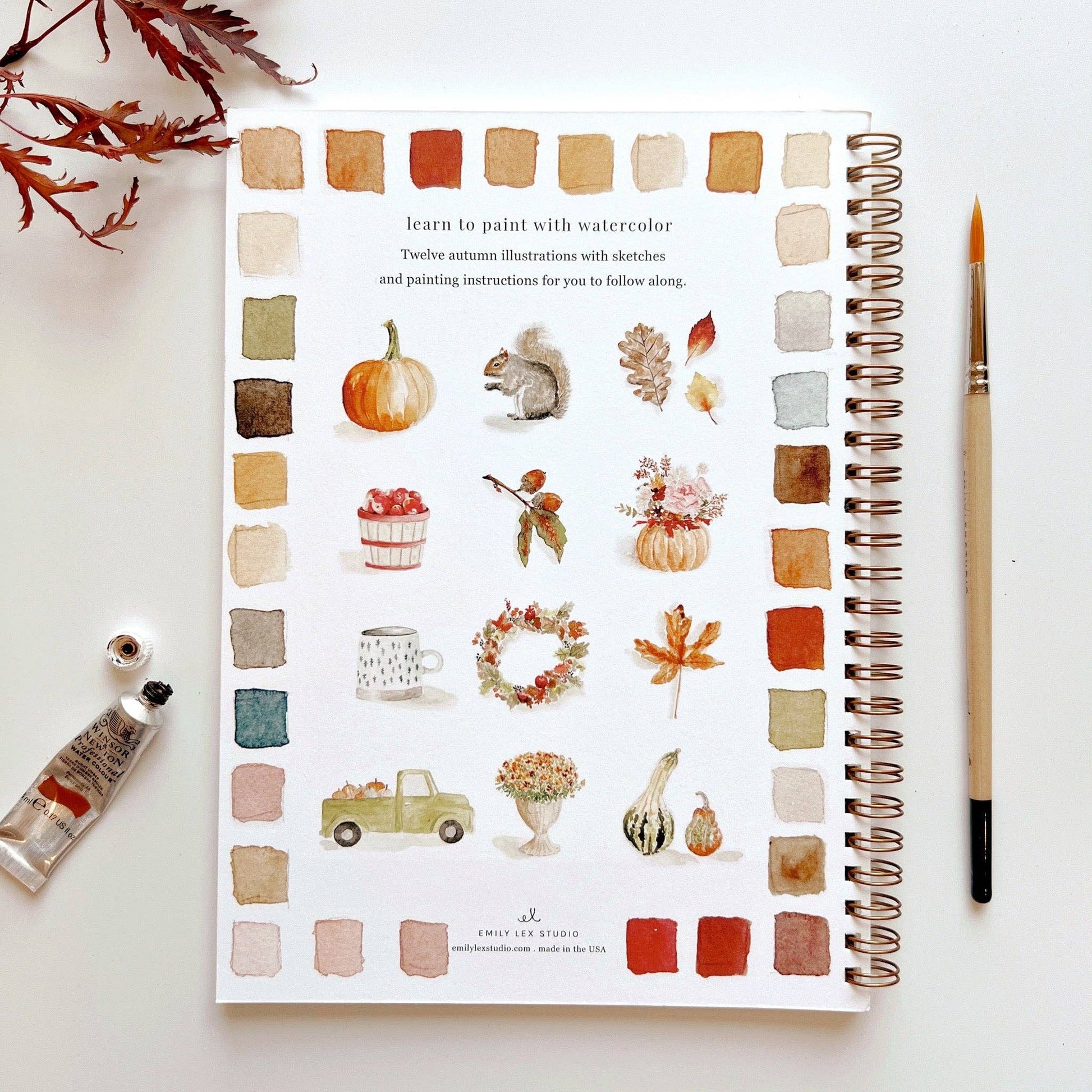 Autumn watercolor workbook - Market 12