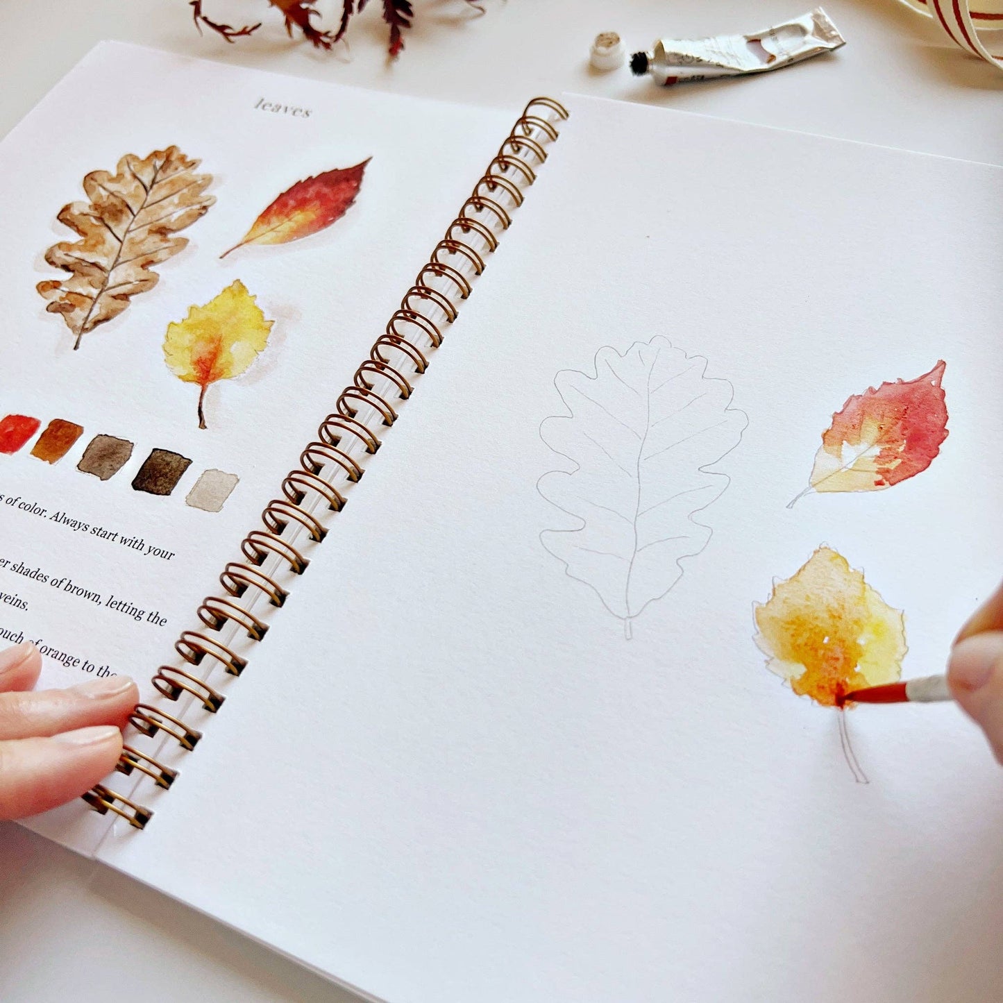Autumn watercolor workbook - Market 12