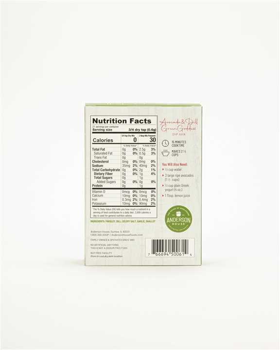 Avocado & Dill Green Goddess Dip Mix GF - Market 12
