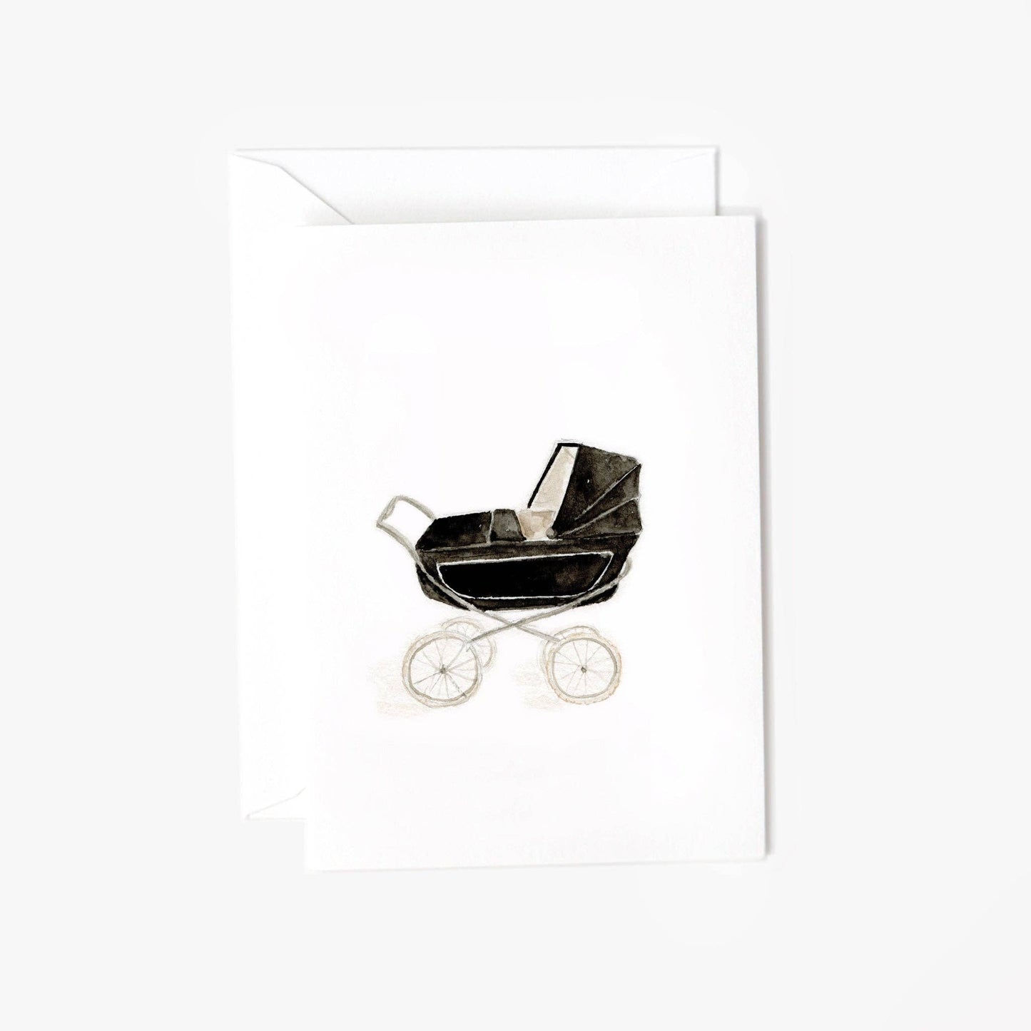 Baby carriage mini notecard - Market 12